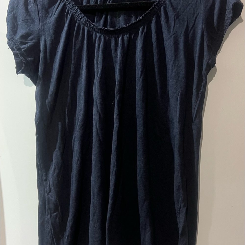 VINCE Short-Sleeve Scoop Neck Top